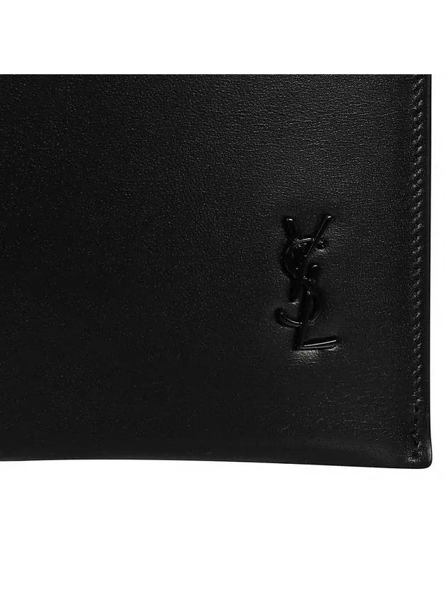 Tiny Monogram Medium Clutch Bag Black - SAINT LAURENT - BALAAN 5