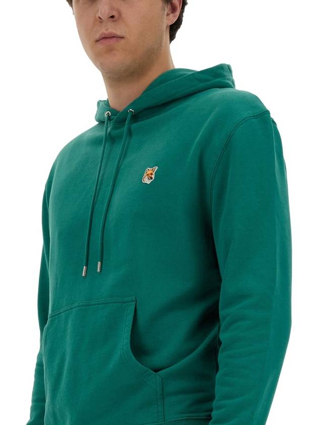 Fox Head Patch Regular Hoodie Pine Green - MAISON KITSUNE - BALAAN 5