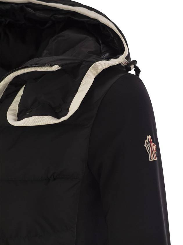 Grenoble Two Material Hood Padded Black - MONCLER - BALAAN 5