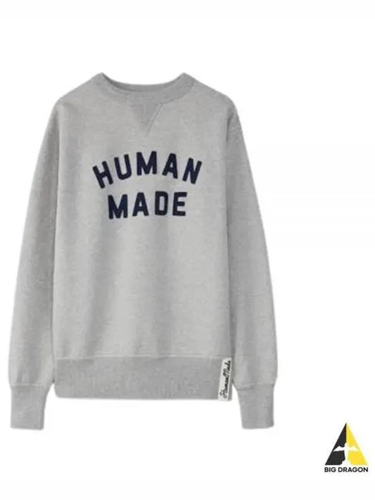 Logo Crew Neck Sweatshirt Grey - HUMAN MADE - BALAAN 2