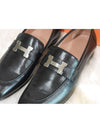 Same day delivery Paris loafer black silver H201199Z 36 5 size - HERMES - BALAAN 4