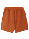 Men's Waffen Patch Ribbed Training Shorts Orange - STONE ISLAND - BALAAN 3