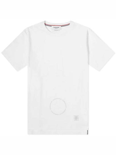 Men's Side Slit Relaxed Short Sleeve T-Shirt White - THOM BROWNE - BALAAN 2