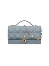 Miss Cannage Lambskin Mini Bag Cloud Blue - DIOR - BALAAN 1