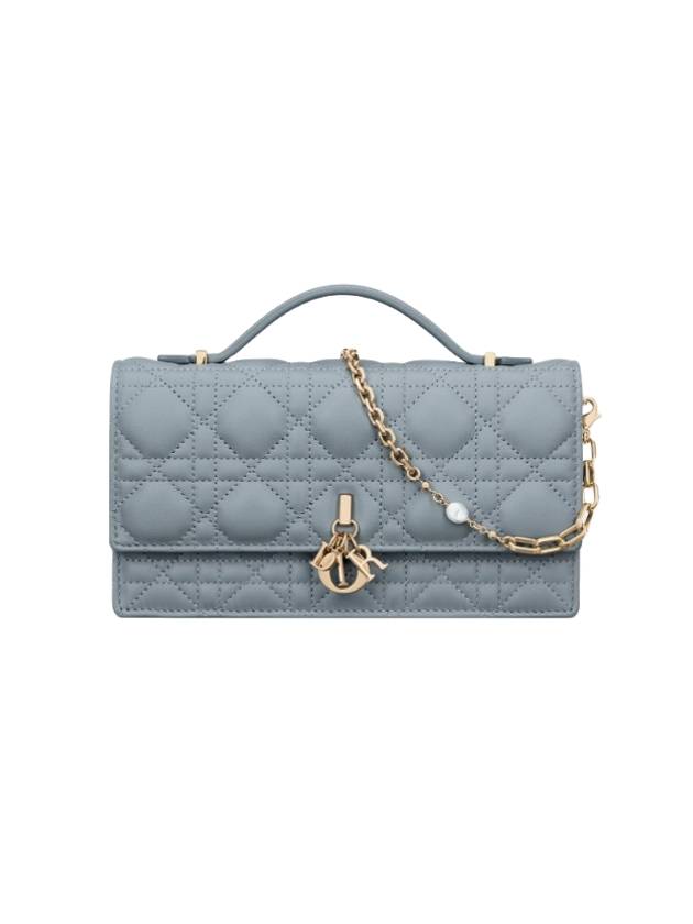 Miss Cannage Lambskin Mini Bag Cloud Blue - DIOR - BALAAN 1