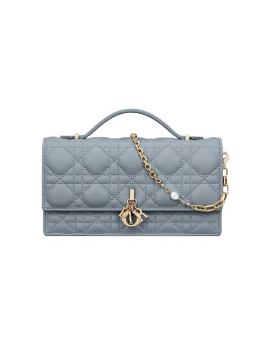 Miss Cannage Lambskin Mini Bag Cloud Blue - DIOR - BALAAN 1