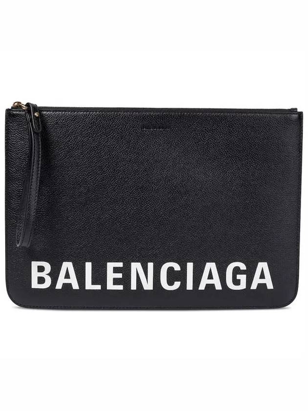 Logo Strap Clutch Bag Black - BALENCIAGA - BALAAN 8