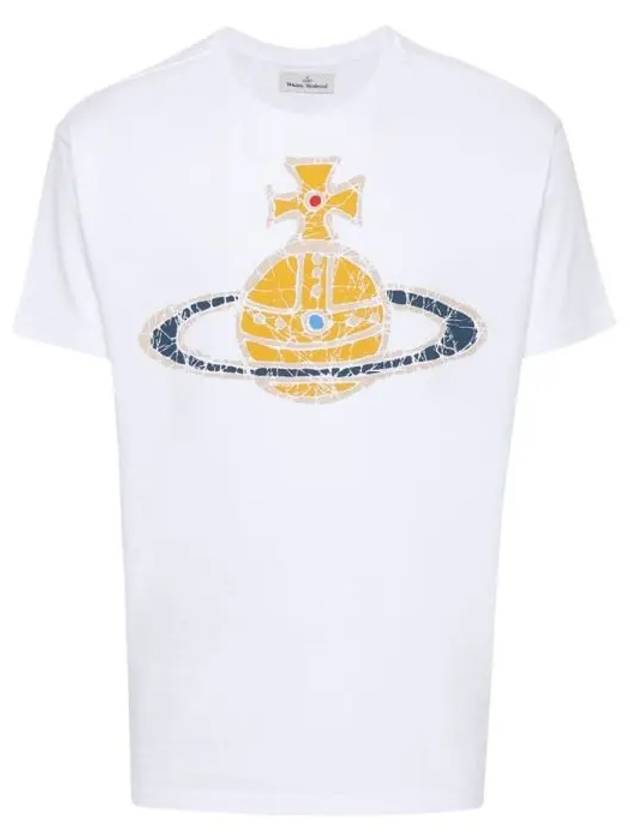 Women's Print Logo Short Sleeve T-Shirt White - VIVIENNE WESTWOOD - BALAAN 3