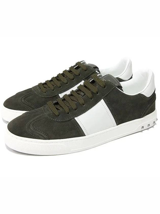 Flycrew Low Top Sneakers Khaki - VALENTINO - BALAAN 2