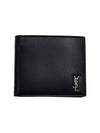 Tiny Cassandre East West Wallet in Matte Leather Black - SAINT LAURENT - BALAAN 2