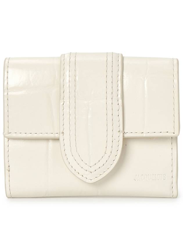 Le Compact Bambino Leather Half Wallet White - JACQUEMUS - BALAAN 2