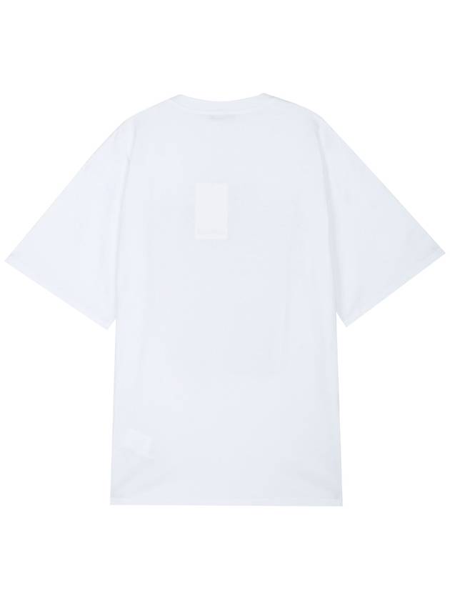 Women's Tacco Print Logo Cotton Short Sleeve T-Shirt White - MAX MARA - BALAAN 3