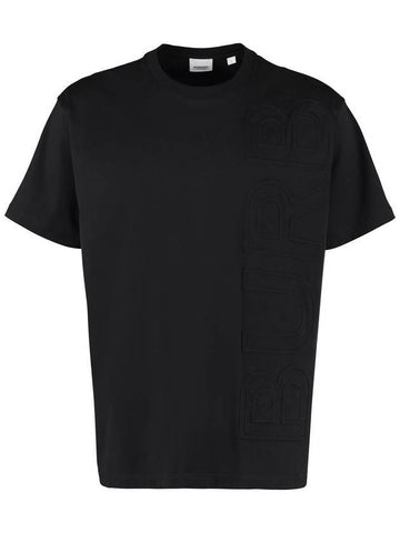 Men's Logo Short Sleeve T-Shirt Black - BURBERRY - BALAAN 1