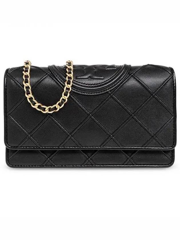 Fleming Soft Chain Long Wallet Bag Black - TORY BURCH - BALAAN 2