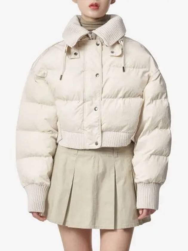 La Doudoune Caraco Ribbed Puffer Crop Padded Jacket Off-White - JACQUEMUS - BALAAN 2