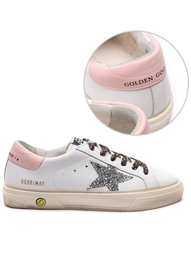 May Silver Glitter Superstar Pink Tab Low Top Sneakers White - GOLDEN GOOSE - BALAAN 3