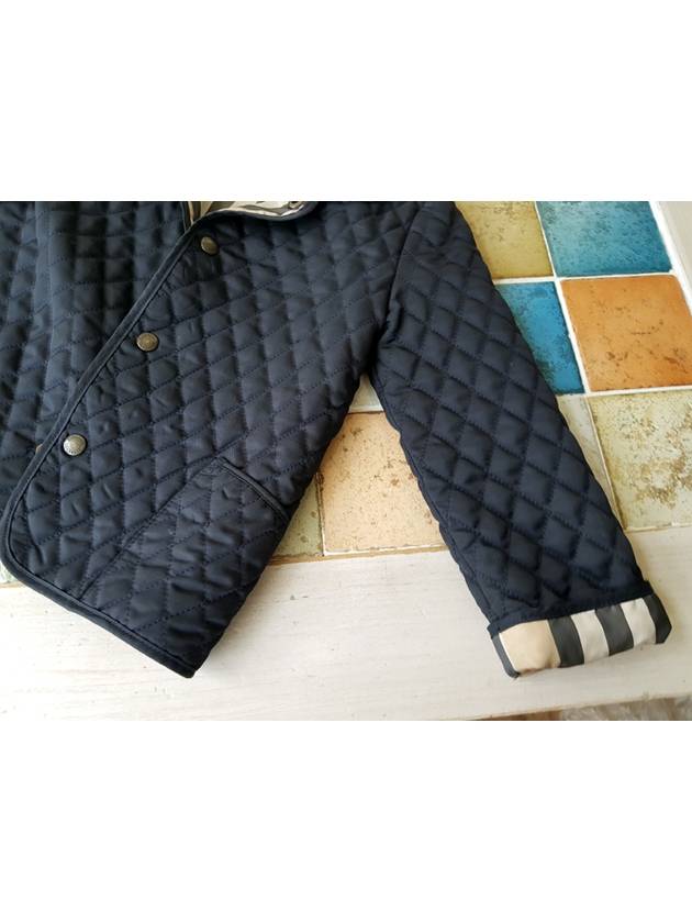 Children 3Y Unisex Kids Navy Quilted Jacket - BURBERRY - BALAAN 3