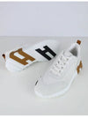 Men's Bouncing Mesh Suede Goatskin Low Top Sneakers White - HERMES - BALAAN 4