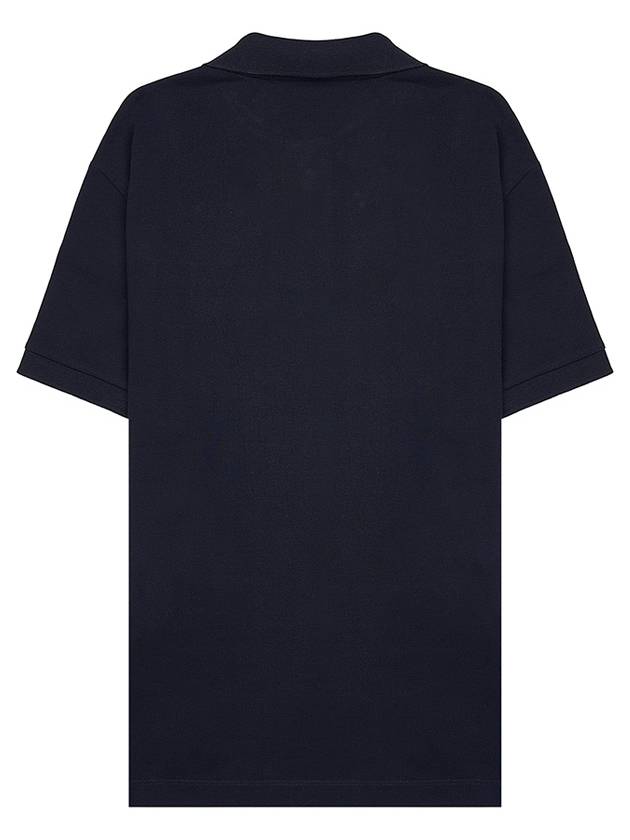 Pique Stretch Cotton Short Sleeve Polo Shirt Navy - STONE ISLAND - BALAAN 3