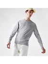 V Neck Cotton Classic Fit Knit Top Grey - LACOSTE - BALAAN 4