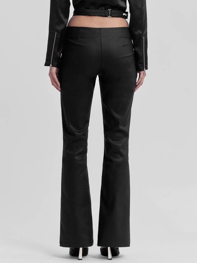 zip slit cutout bootcut pants black - FAN YOUNG - BALAAN 4
