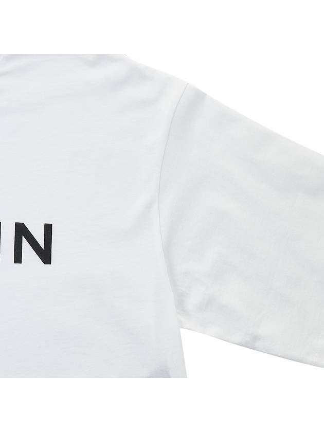 Logo Print Cotton Cropped Short Sleeve T-shirt White - BALMAIN - BALAAN 5