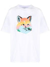 Vibrant Fox head Easy Short Sleeve T-Shirt White - MAISON KITSUNE - BALAAN 2