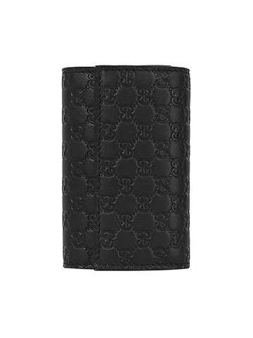 Microssima GG Bifold Silver Key Holder Black - GUCCI - BALAAN 1