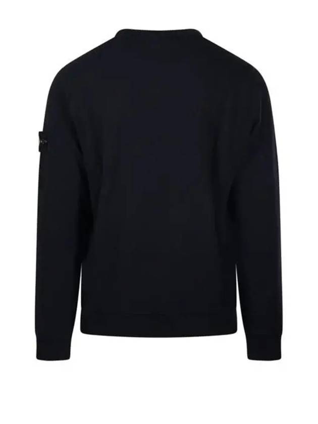 Wappen Patch Crew Neck Cotton Sweatshirt Black - STONE ISLAND - BALAAN 3