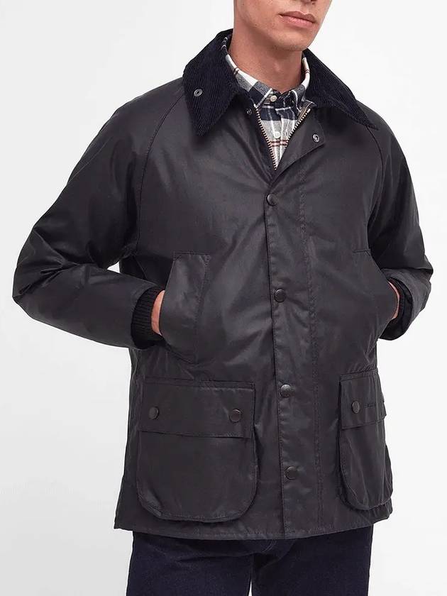 Bedale Wax Half Lined Jacket Navy - BARBOUR - BALAAN 3