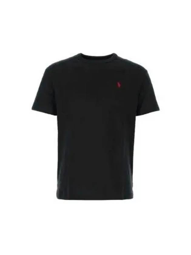 Men's Red Pony Embroidery Short Sleeve T-Shirt Black - POLO RALPH LAUREN - BALAAN 2