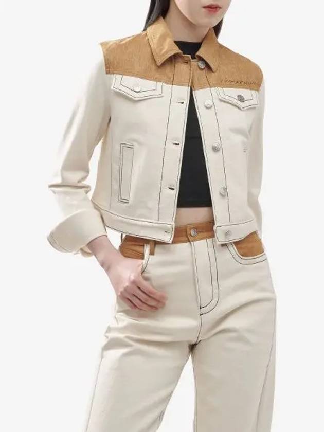 Logo Print Two-Tone Jacket Ivory - MARNI - BALAAN 2