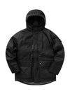 44736 Diagonal Wind Resistant Nylon Down Parka Black - STONE ISLAND - BALAAN 2