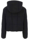 Cropped Nylon Quilted Hooded Jacket Black - BURBERRY - BALAAN 3