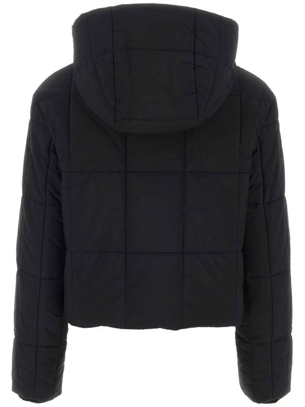 Cropped Nylon Quilted Hooded Jacket Black - BURBERRY - BALAAN 3