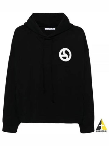 24 CI0161 BLACK AS logo hooded sweater - ACNE STUDIOS - BALAAN 1