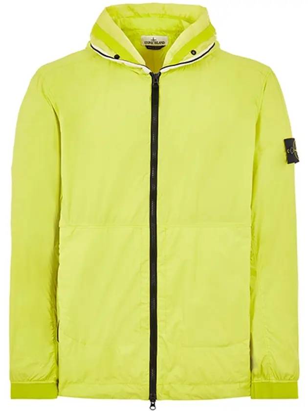 Wappen Patch Skin Touch Nylon Hoodie Jacket Lime - STONE ISLAND - BALAAN.