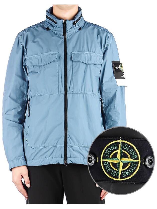 Waffen Naslan Light Watro Zip-up Jacket Blue - STONE ISLAND - BALAAN 2