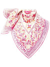 LV Tiles Square 90 Scarf Coral - LOUIS VUITTON - BALAAN 3