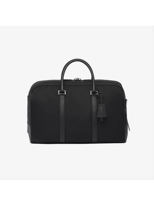 Re Nylon Saffiano Leather Duffel Bag Black - PRADA - BALAAN 4