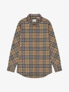 Vintage Check Cotton Twill Shirt Beige - BURBERRY - BALAAN 3