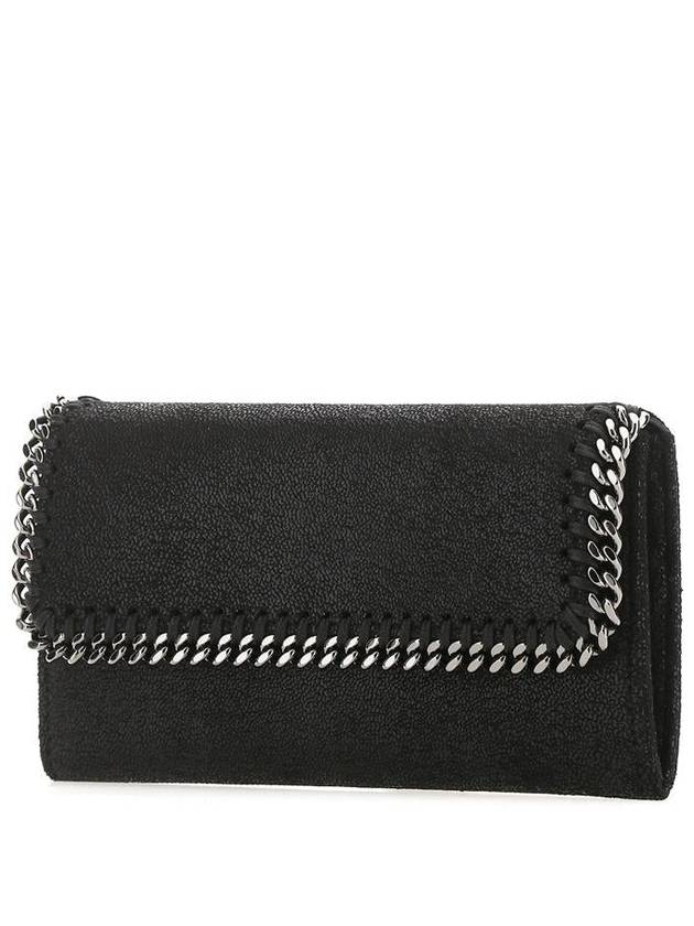 silver Falabella Continental long wallet black - STELLA MCCARTNEY - BALAAN 3