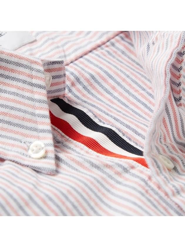 16SS Thom Browne Hidden Three Stripes Oxford Striped Shirt - THOM BROWNE - BALAAN 2