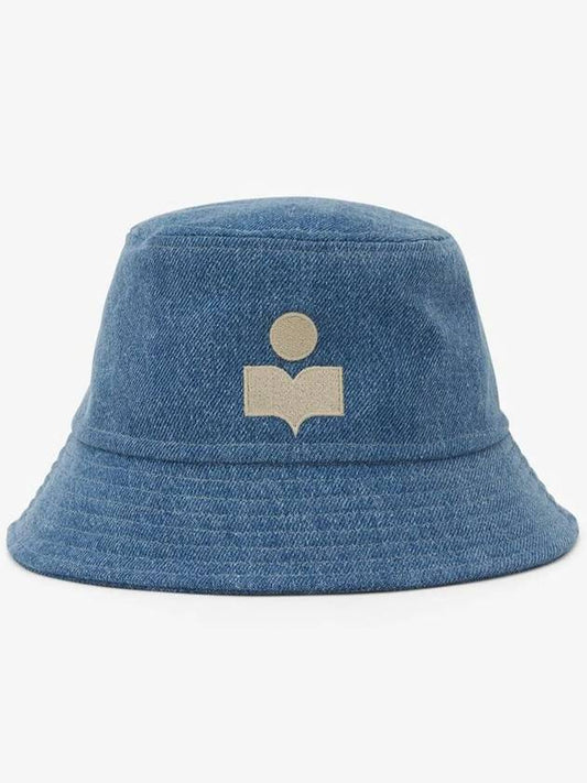 Haley Embroidered Logo Bucket Hat Light Blue - ISABEL MARANT - BALAAN 2