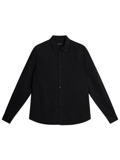 Slim Comfort Tencel Long Sleeve Shirt Black - J.LINDEBERG - BALAAN 2