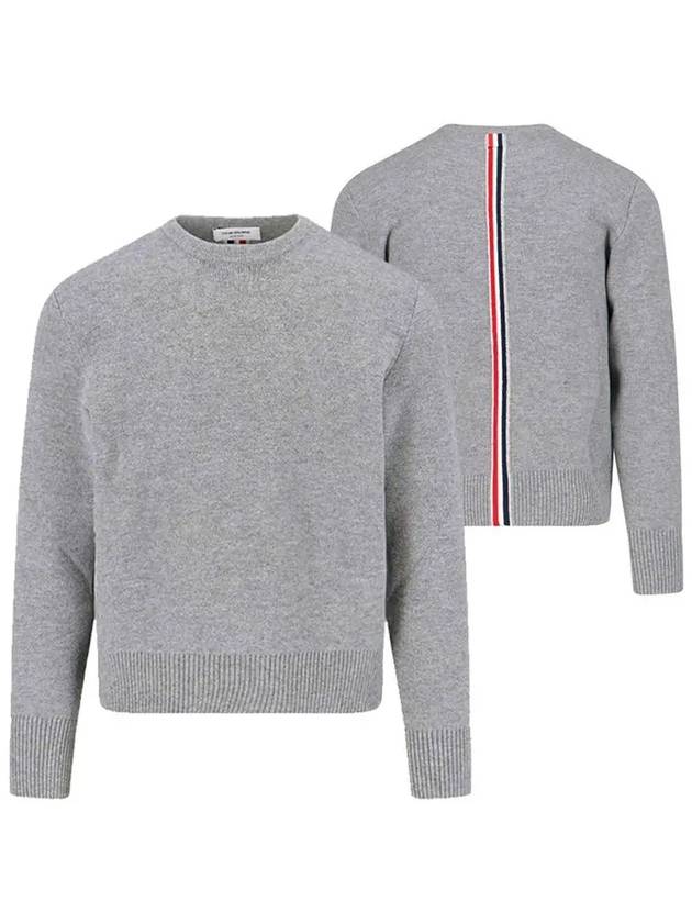 Arm Band Merino Wool Pique Knit Top Grey - THOM BROWNE - BALAAN 3