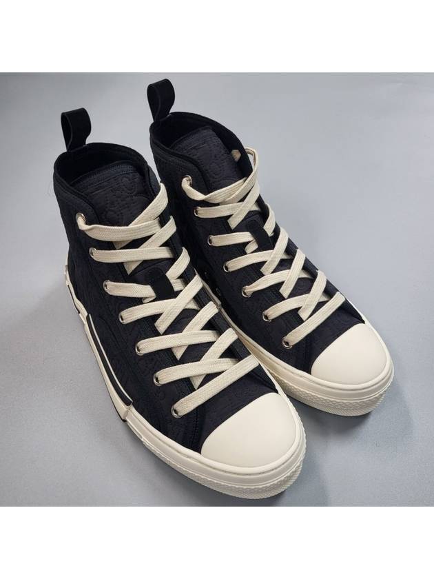 B23 Oblique Kumo High Top Sneakers Black - DIOR - BALAAN 4