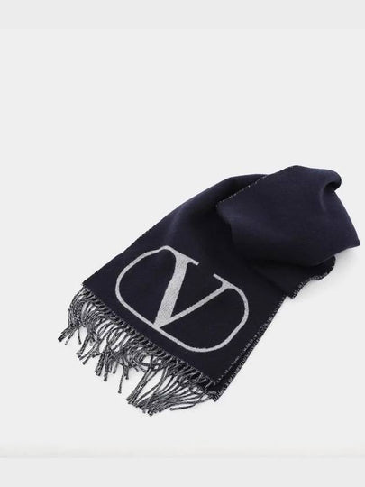 V Logo Muffler Blue - VALENTINO - BALAAN 2