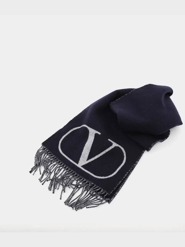 V Logo Muffler Blue - VALENTINO - BALAAN 3