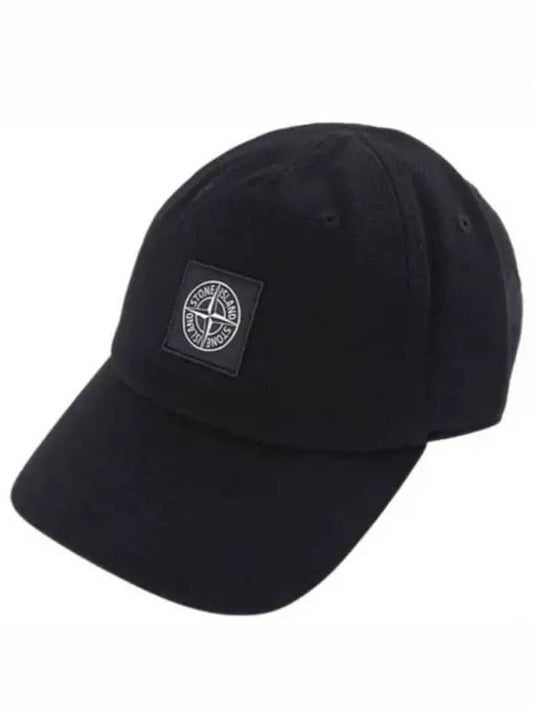 Pique 6 Panel Organic Cotton Ball Cap Black - STONE ISLAND - BALAAN 2